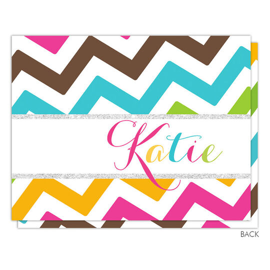 Colorful Chevron Folded Note Cards